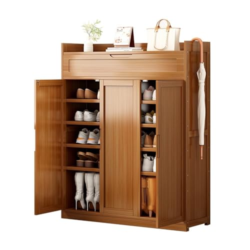 Schuhschrank für den Eingangsbereich mit Klappschubladen, Schuhaufbewahrungsschrank aus Bambus mit Türen, platzsparender Schuhschrank für 15–40 Paar, einfach zu montieren, für Eingangsbereich, Foyer, Schuhschrank für den Eingangsbereich mit Klappschubladen, Schuhaufbewahrungsschrank aus Bambus mit Türen, platzsparender Schuhschrank für 15–40 Paar, einfach zu montieren, für Eingangsbereich, Foyer, von IUBGFTO