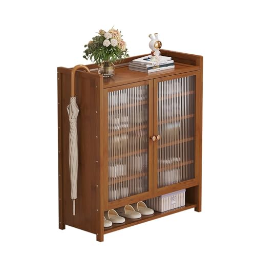 Schuhschrank mit Türen, Holzschuhschrank für den Eingangsbereich für 18–30 Paar, schmaler, dünner Schuhregal-Organizer, keine Installation erforderlich, für Wohnzimmer, Flur, Esszimmer, Weiß/Braun (Br Schuhschrank mit Türen, Holzschuhschrank für den Eingangsbereich für 18–30 Paar, schmaler, dünner Schuhregal-Organizer, keine Installation erforderlich, für Wohnzimmer, Flur, Esszimmer, Weiß/Braun (Br von IUBGFTO