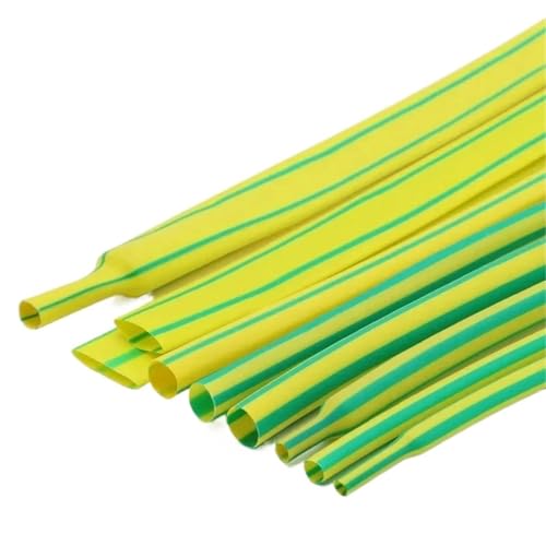1–10 Meter gelb-grüner Schrumpfschlauch, Verhältnis 2:1, Durchmesser 1 mm – 50 mm, Kabelreparatur, Polyolefin-Schrumpfschlauch(1MM_10 METERS) von IUBPWMS