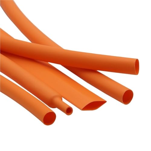 1–10 Meter orangefarbener Schrumpfschlauch, Verhältnis 2:1, Durchmesser 1–50 mm, Schrumpfschlauch-Drahtwicklung for Isolationsschutz(5mm,5 meters) von IUBPWMS