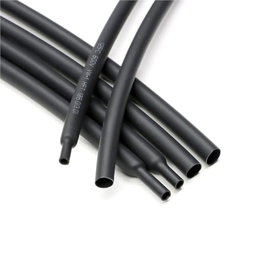 1–10 Meter schwarzer Schrumpfschlauch, Verhältnis 2:1, Schrumpfschlauchdurchmesser 0,6 mm – 80 mm, Wickeldraht-Reparaturkabelschutz(70mm,1 meter) von IUBPWMS