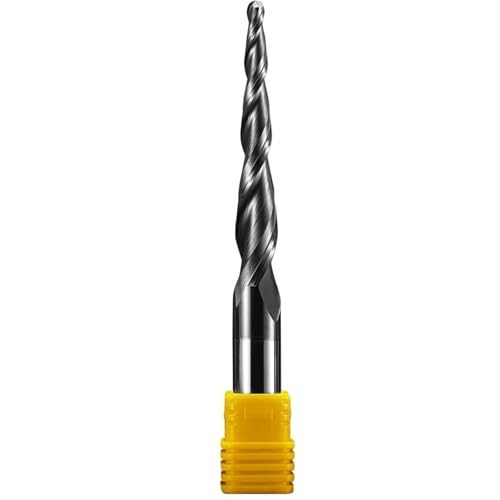 1 stücke Verjüngt Schaftfräser Wolfram Hartmetall Kugelkopffräser 3,175/4/6/8mm Schaft Holz Metall Spiralfräser(R0.5X15X3.175DX38L) von IUBPWMS