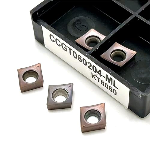 10 Stücke CCGT060202 CCGT060204 ML KT8060 CNC Hartmetallklingen Drehmaschine Wendeschneidplatte Fräsdrehwendeplatte Internes Drehwerkzeug(CCGT060204 ML KT8060) von IUBPWMS