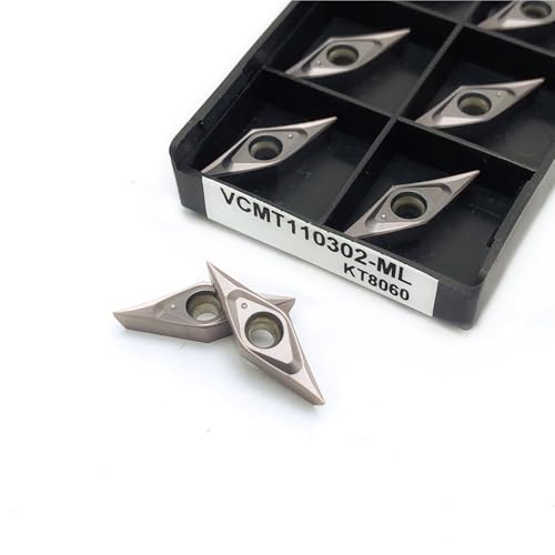 10 stücke VCMT110301 VCMT110302 VCMT110304-ML KT8060 Hartmetall-drehwendeplatten, Wendeschneidwerkzeuge for Stahl(VCMT110302-ML KT8060) von IUBPWMS