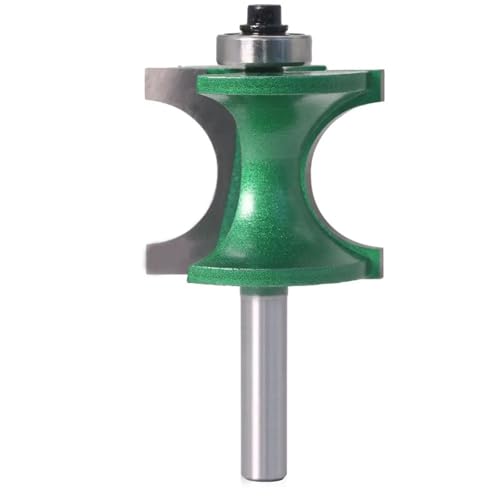 8 mm Schaft Bullnose Beading Router Bit, Hartmetall-bestückt 2 Nuten Halbrund Holzbearbeitung Fräser Werkzeug von IUBPWMS