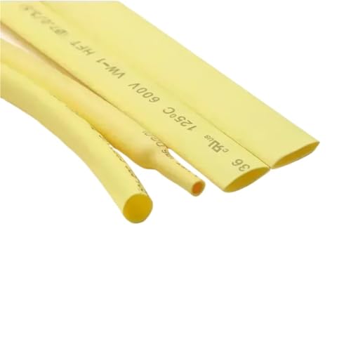 Gelber Schrumpfschlauch, Durchmesser 0,6 mm – 80 mm, Schrumpfschlauch, Verhältnis 2:1, Drahtwickelschlauch, 1–10 Meter(30mm,1 meter) von IUBPWMS
