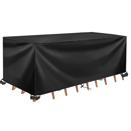 IUCUHE Abdeckung Für Gartenmöbel,Alle Größen,Rechteckig Tischabdeckung Gartenmöbel 240x210x120cmLxBxH Verbessertes 420d Strapazierfähiges Oxford-Gewebe,Plane Für Gartentisch Möbel Terrassenmöbel von IUCUHE