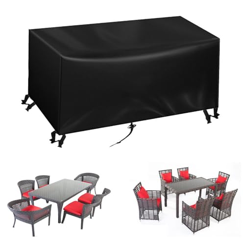 IUCUHE Abdeckung Für Gartenmöbel Sitzgruppe 50cm Gartenmöbelabdeckungen Winterfest 50x40x35cm/LxBxH 420d Oxford-Gewebe Abdeckhauben & Hüllen Rechteckig,Abdeckplane Gartentisch Wasserdicht von IUCUHE