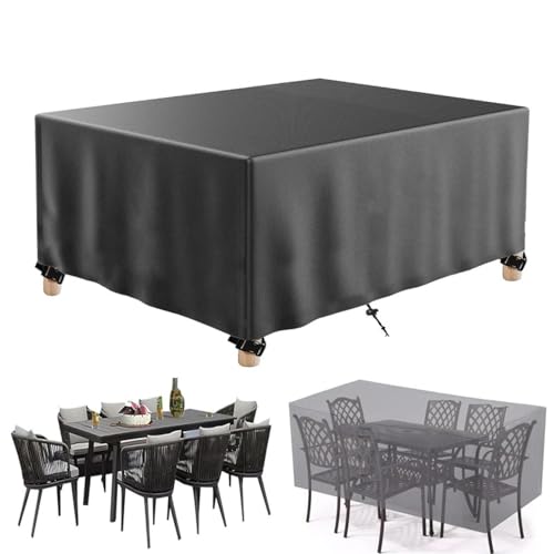 IUCUHE Abdeckungen für Gartenmöbel,Abdeckung für Terrassenmöbel,Abdeckung Gartentisch Winterfest 135x75x35cm/LxBxH Rechteckig Wetterschutz Abdeckplane für Möbelsets Tische und Stühle,Loungemöbel von IUCUHE