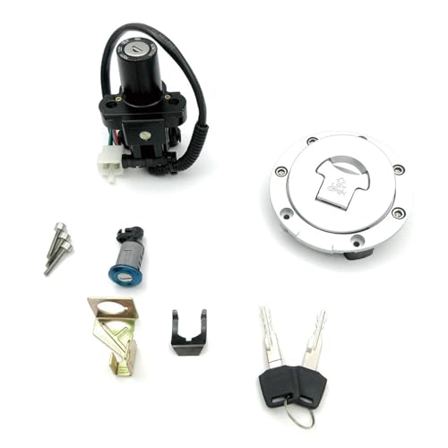 Zündschloss Für CB400 CB1300 Für CBR600 Für CBR929 Für CBR1000 Motorrad Zündschloss Kraftstoff Gas Kappe Sitz Schloss Schlüssel Zündschalter(Full Set Lock) von IUKMR