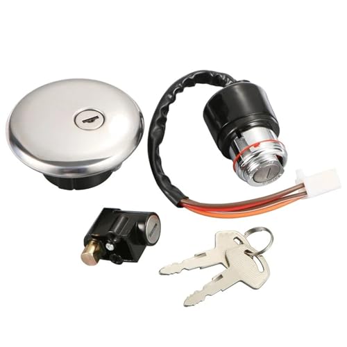 Zündschloss Für Suzuki GN125 1982-2001 Motorrad Zündschloss Sperren Tankdeckel Sitz Schloss Schlüssel Set Zündschalter von IUKMR