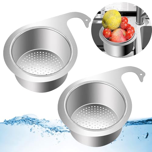 2 Stück Hängender Filterkorb, Schwan Spüle Sieb Korb, Multi Functional Drain Basket, Siebkorb aus Edelstahl in Schwanenform, Edelstahl Sink Strainer Basket, Spülbecken Sieb Multi-Functional 2 Stück Hängender Filterkorb, Schwan Spüle Sieb Korb, Multi Functional Drain Basket, Siebkorb aus Edelstahl in Schwanenform, Edelstahl Sink Strainer Basket, Spülbecken Sieb Multi-Functional von IUKUNNE