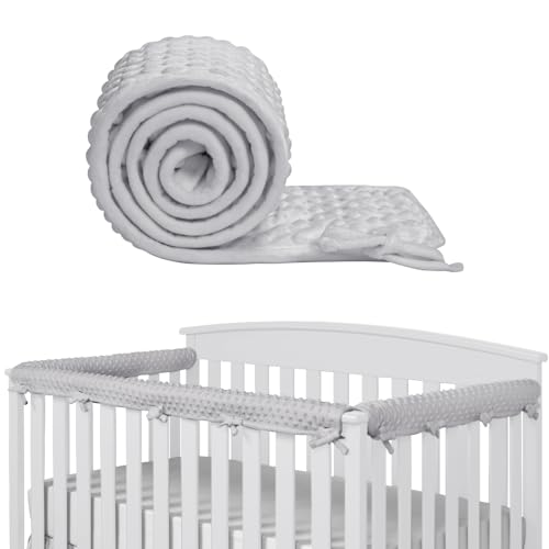 IULONEE Set di 3 protezioni per corrimano per lettino per Bambini, 128 x 18 cm/68 x 18 cm, protezione per dentizione, protezione sicura per paracolpi laterali e anteriori (Grau) von IULONEE