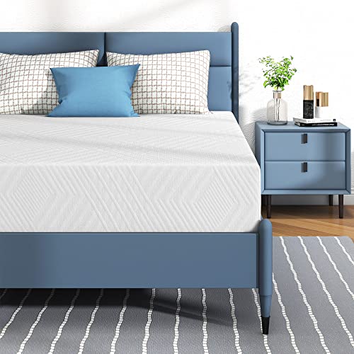 IULULU 25,4 cm Queen-Matratze, Gel-Memory-Schaum-Matratze in einer Box, glasfaserfreie Matratzen mit mittlerem Gefühl Schaum für kühlen Schlaf, CertiPUR-US-zertifiziert IULULU 25,4 cm Queen-Matratze, Gel-Memory-Schaum-Matratze in einer Box, glasfaserfreie Matratzen mit mittlerem Gefühl Schaum für kühlen Schlaf, CertiPUR-US-zertifiziert von IULULU