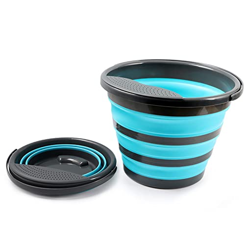 IUNSER Faltbarer Eimer Tragbarer Aufbewahrungseimer Outdoor Car Portable Überlebenswerkzeuge U (B, One Size) von IUNSER