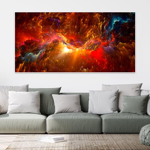 IUNTWEIE Abstrakte Moderne Leinwandbilder Groß Bunte Aurora Bild auf Leinwand Abstrakte Poster Vintage Gold Kunstdrucke Modern Wohnzimmer Schlafzimmer Dekoration Poster Ohne Rahmen (style-4,80x160cm) von IUNTWEIE