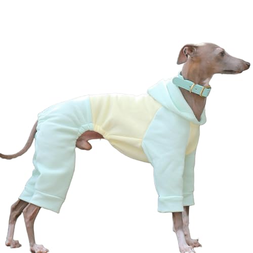 IUOUTG Italienischer Windmantel des Greyhounds, Weicher Fleece Winter Whippet Dog Sweatshirt, Vierbeinige Warme Haustierhodies Für Mittlere Hunde Kältewetterkleidung von IUOUTG
