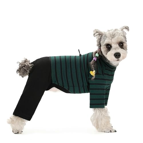 IUOUTG Leichter Welpe Pyjamas Onesie Für After Operation Weich Warmes Kaltes Wetter Fullbody Stripes Hund Jungenuit Bodysuit Mit Verstellbarem Kordelstring Für Chihuahua Yorkie IUOUTG Leichter Welpe Pyjamas Onesie Für After Operation Weich Warmes Kaltes Wetter Fullbody Stripes Hund Jungenuit Bodysuit Mit Verstellbarem Kordelstring Für Chihuahua Yorkie von IUOUTG