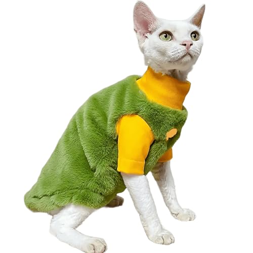 IUOUTG Sphynx-Katzenpullover Winter Warmer Fleece-Rollkragenpullover FüR Haustiere, Weiche Haarlose Katzenkleidung FüR Cornish Rex, Devon Rex Und Welpen IUOUTG Sphynx-Katzenpullover Winter Warmer Fleece-Rollkragenpullover FüR Haustiere, Weiche Haarlose Katzenkleidung FüR Cornish Rex, Devon Rex Und Welpen von IUOUTG