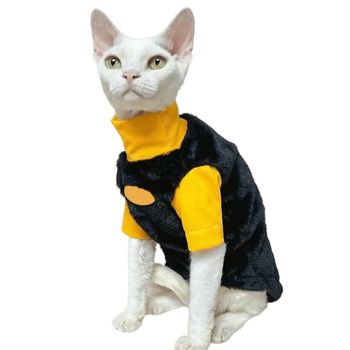 IUOUTG Sphynx-Katzenpullover Winter Warmer Fleece-Rollkragenpullover FüR Haustiere, Weiche Haarlose Katzenkleidung FüR Cornish Rex, Devon Rex Und Welpen IUOUTG Sphynx-Katzenpullover Winter Warmer Fleece-Rollkragenpullover FüR Haustiere, Weiche Haarlose Katzenkleidung FüR Cornish Rex, Devon Rex Und Welpen von IUOUTG