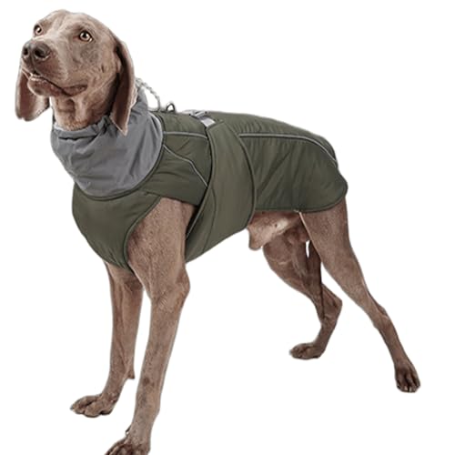 IUOUTG Wasserdichter Hund Wintermantel, Turtleneck Hund Warme Jacke Weste Kleidung Reflektierende Streifen, Fleece Gefüttert Haustier Schneeanzug Für Outdoor von IUOUTG
