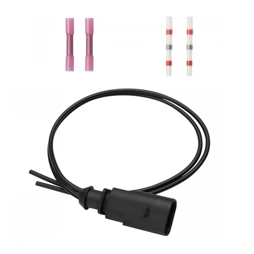 IUSOT 2-Pin Wasserdichter Kabelbaum Stecker 1J0973802 Reparatursatz Für ABS ESP Temperatursensor Elektrische Anschlussklemme Für VW Audi A4 A6 A8 Q5 Q7 Golf von IUSOT