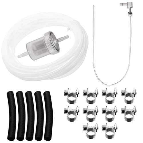 IUSOT Kraftstoffschlauch,Kraftstoff Standrohr Set, Auto Diesel Standheizung Kraftstoffleitung, Schlauchschellen Kit Standheizung Diesel Ersatz mit Leitungsfilter für Eberspacher/Webasto-Heizung einsch von IUSOT