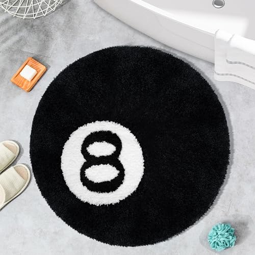 IUTOYYE 8 Bälle Teppich Microfiber Billard-Teppich rutschfest Beflockt Bodenteppich Kinder Schlafzimmer für Badezimmerdekoration von IUTOYYE