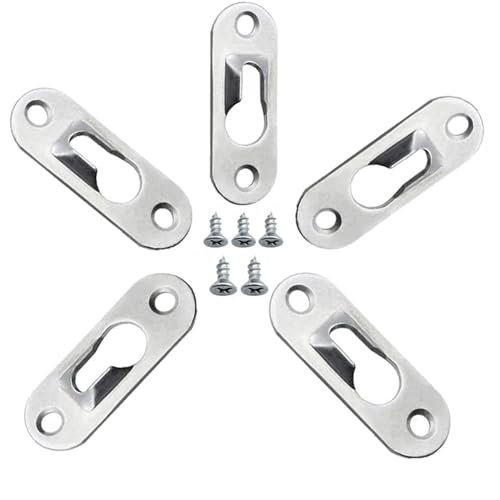 10/5 Stück Bilderaufhänger aus Metall, Schlüsselloch-Aufhänger, Verschlüsse for Bilder, Fotorahmen, Möbel, Schränke, 44 mm x 16 mm für Bilder(5PCS) von IUVYTA