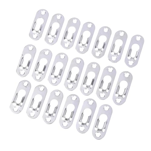 20PCS Haushalt Bild Kleiderbügel 44mmX16mm Metall Schlüsselloch Aufhänger Befestigungen for Bild Foto Rahmen Möbel Schrank Zubehör für Bilder(Silver) von IUVYTA