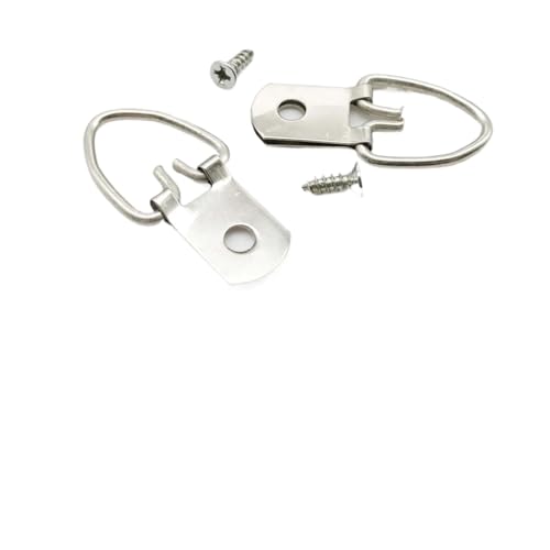 25 Stück, supergroß, robust, dreieckig, D-Ring, Ölgemälde, Spiegel, Bilderrahmen, Aufhänger, Haken, Kunstwerk, for Aufhängen mit Schrauben für Bilder(A 13x32mm) von IUVYTA