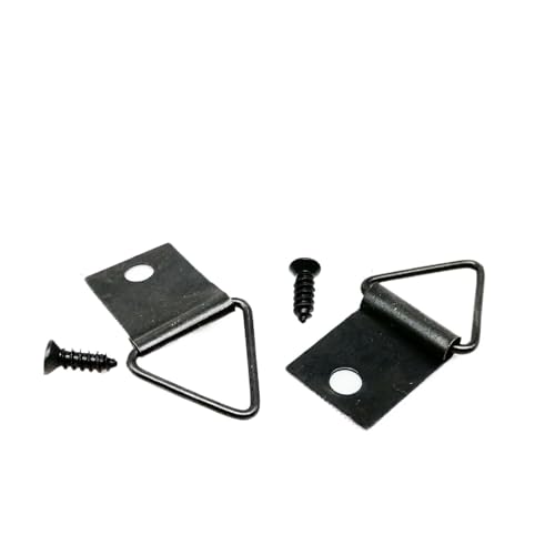 25 Stück schwarze Dreieck-D-Ring-Sägezahn-Aufhänger for Bild- und Fotorahmen, Kunstwerk, Ölgemälde, Spiegel, Sägezahnhaken mit Schrauben für Bilder(B 16x28mm) von IUVYTA