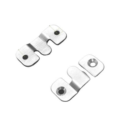 4 Stück robuste Wand-Bilderrahmen-Aufhänger, Display-Haken, Schnitt-Sofabett, ineinandergreifende Halterung, Möbel-Verbindungsschraube für Bilder(Silver) von IUVYTA