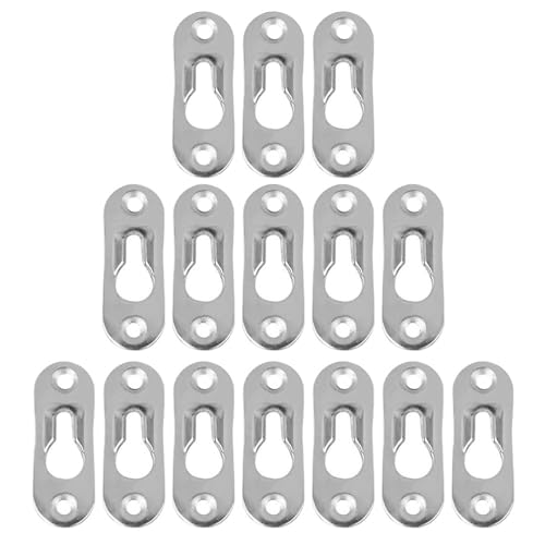 50/20/10 Stück Bilderaufhänger, 45 mm x 16 mm, Metall-Schlüsselloch-Aufhänger, Befestigungen for Bilder, Fotorahmen, Möbel, Schränke, Zubehör + Schraube für Bilder(10pcs) von IUVYTA