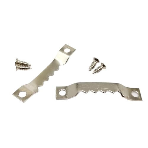 50-teiliges kleines Sägezahn-Bildaufhänger-Set, Leinwand-Aufhängeset, Aufhängehaken mit Schraube for Heimdekoration, Fotomalerei, Kunsthandwerk für Bilder(50pcs Silver) von IUVYTA