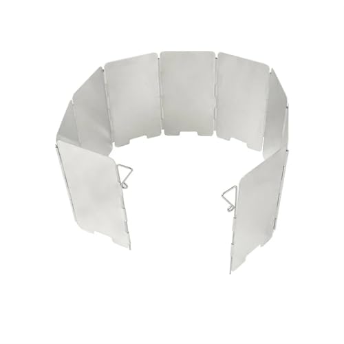 9 Platten Aluminiumlegierung Faltbarer Gasherd Windschutzscheibe Outdoor Camping Kochen Brenner Winddicht Bildschirm für Camping, Wandern von IUVYTA