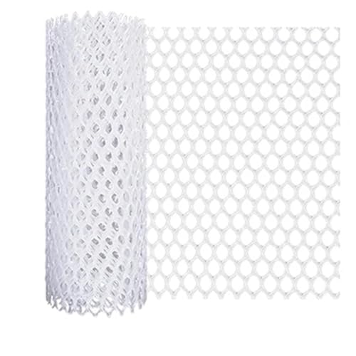 DIY Gartenzaun Mesh Home Balkon Katze Haustier Anti-Falling Net Fenster Kunststoff Gitter Mesh Kinder Treppe Fallschutznetz für Geflügel(Mesh 25mm-White,Width 0.3m) von IUVYTA