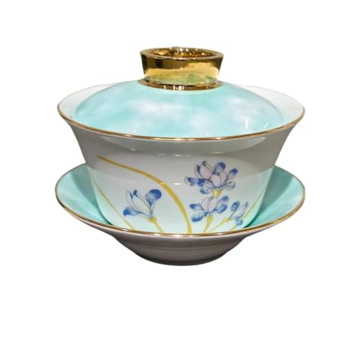 Gaiwan Cover Bowl Original handbemalte Orchidee Teeschale 200ml Keramik von IUVYTA
