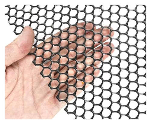 Gartenschutznetz Kunststoff Geflügel Hühnerdraht Zaunnetz Geflügelzucht Seidenraupenzucht Balkonschutznetz für Geflügel(Black 0.8CM hole,0.5X2M) von IUVYTA