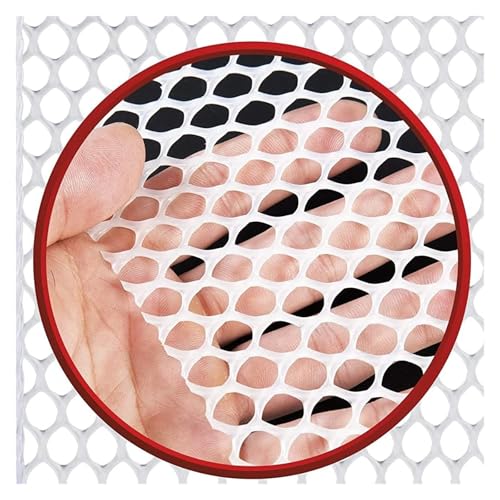 Gartenschutznetz Kunststoff Geflügel Hühnerdraht Zaunnetz Geflügelzucht Seidenraupenzucht Balkonschutznetz für Geflügel(White 0.8CM hole,0.5X5M) von IUVYTA