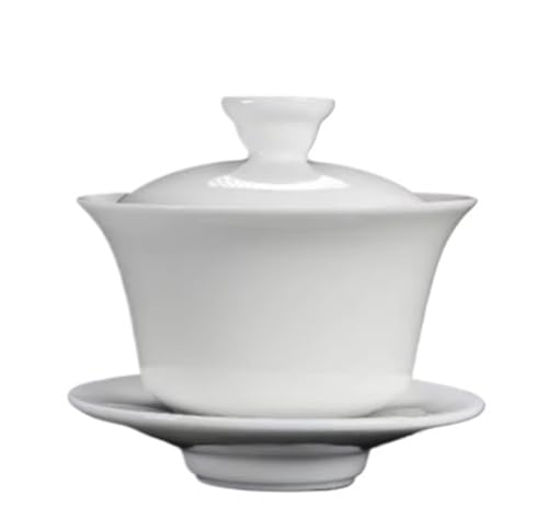 Große Cercmic Teeschale mit Deckel, einzelnes weißes Porzellan, Gongfu-Teeset, Blau-Weiß-Porzellan-Teetasse zum Aufbrühen von Tee von IUVYTA