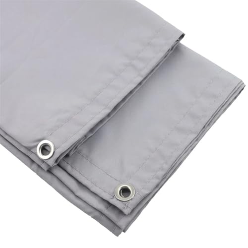 IUVYTA 300D Wasserdicht Privatsphäre Zaun Balkon Segel Terrasse Geländer Regendicht Bildschirm für Garten Terrasse(Gray-30CM,0.9x2meter) von IUVYTA