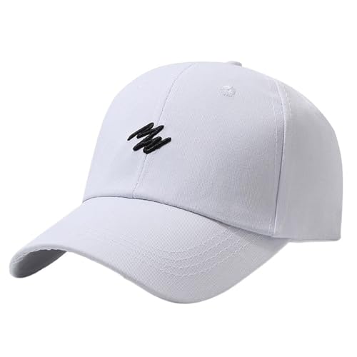 IUVYTA 3D-gestickte, Schlichte Baseballkappe for Männer und Frauen mit Verstellbarer Schnalle, geeignet for lässige Outdoor-Baseballmützen für Damen(White) von IUVYTA
