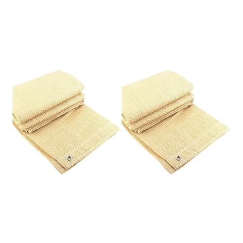 IUVYTA 4x1M Garten Pergolen Schattierung Net Pool Markise Balkon Privatsphäre Screen Zaun Abdeckung Pavillon Sonne Baldachin für Garten Terrasse(Beige-2PCS,1x4meter) von IUVYTA