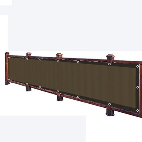 IUVYTA Balkon Sichtschutz Zaun Netting Garten Shelter Bildschirm Outdoor Pavillons Segel Markise Terrasse Schatten Tuch für Garten Terrasse(0.9x3meter(Coffee)) von IUVYTA