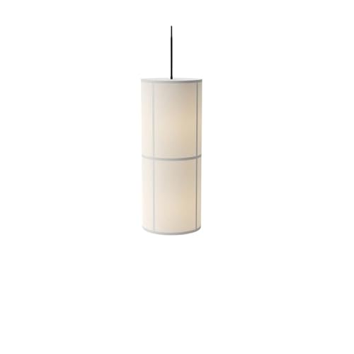 IUVYTA Designer Pendelleuchte Vintage Stoff Lampenschirm Hängelampe Esszimmer Minimalistischer zylindrischer Kronleuchter Stoff Lampenschirm für Kronleuchter(1 Lamp Large,Cold Light) von IUVYTA