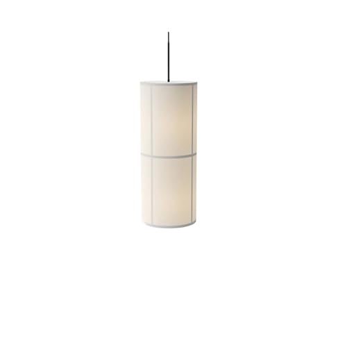 IUVYTA Designer Pendelleuchte Vintage Stoff Lampenschirm Hängelampe Esszimmer Minimalistischer zylindrischer Kronleuchter Stoff Lampenschirm für Kronleuchter(1 Lamp Small,Neutral Light) von IUVYTA