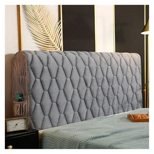 IUVYTA Dicker gesteppter Kopfteilbezug aus Samt, einfarbig, All-Inclusive-Nachttisch, weicher Plüsch-Bettkopf für Bett (Farbe 2, B 180 x H 68 cm) von IUVYTA