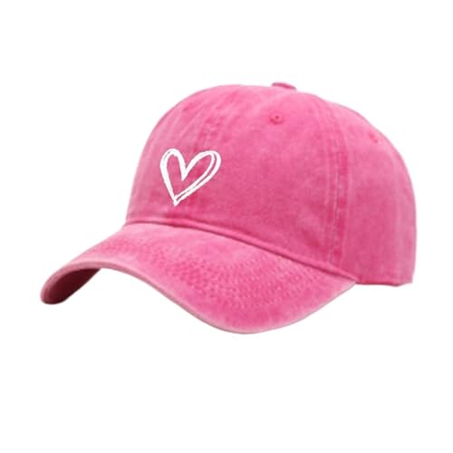 IUVYTA Frühling/Sommer Hut Weibliche Gestickte Pfirsich Herz Waschen Baseball Hut Lässige Weiche Hut Frauen Hüte Baseball Kappe for Frauen für Damen(Color12) von IUVYTA