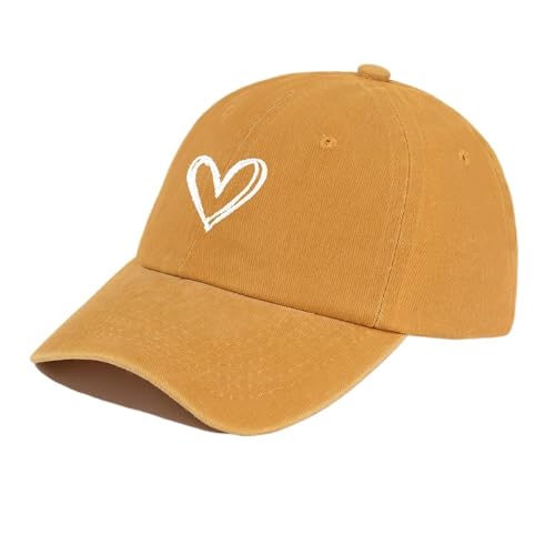 IUVYTA Frühling/Sommer Hut Weibliche Gestickte Pfirsich Herz Waschen Baseball Hut Lässige Weiche Hut Frauen Hüte Baseball Kappe for Frauen für Damen(Color7) von IUVYTA